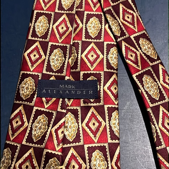 Vintage Mark Alexander 100% silk men’s necktie 60” long by 4” wide - Picture 2 of 5
